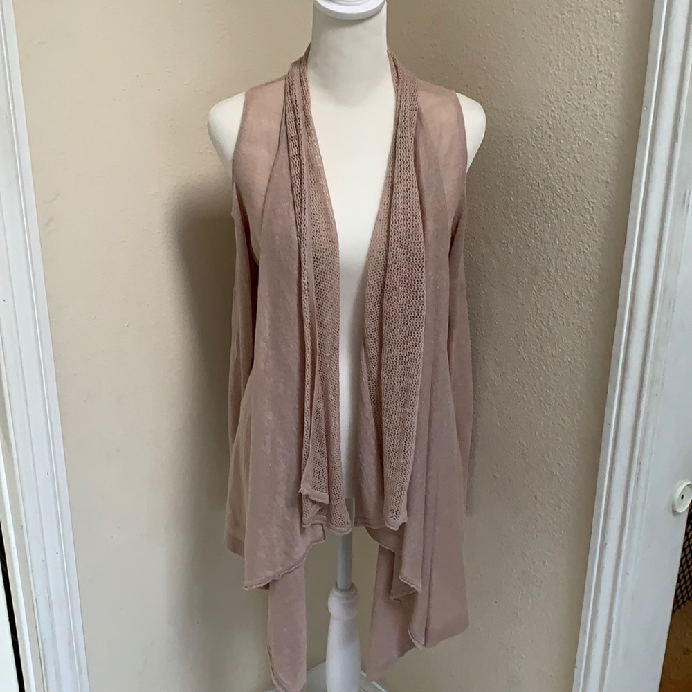 Moon & Meadow Dusty Rose Linen Vest (Size S)